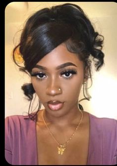 Easy Ponytail Styles For Medium Hair, Flat Iron Hair Styles, Natural Hair Styles Easy, Baddie Hairstyles, Hair Black, Black Girls Hairstyles