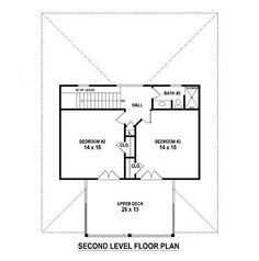 the second floor plan for a two story house