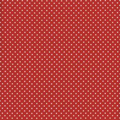 a red background with white polka dots