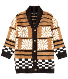 From Volcom, this cardigan features:Fairisle printShawl collarLong sleevesButton front closureAcrylic/nylon/spandexMachine washImported. Sleeve Cardigan, Girls Sweaters, Dillard's, Long Sleeve Cardigan, Shawl Collar, Fair Isle, Stay Warm, Sweaters & Cardigans, Shawl