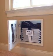 an electrical box is shown in the corner of a room