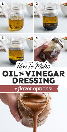 how to make an oil vinegar dressing recipe for desserts and salads - step by step instructions