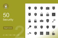 Security Glyph Icons, Icons ft. security & shield - Envato