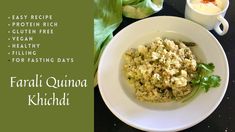 FARALI QUINOA KHICHDI | QUINOA KHICHDI FOR VRAT Quinoa Khichdi, Quinoa Dishes, Fast Day, Holiday Specials, Vegan Gluten Free, Quinoa, Gluten Free, Easy Meals, Healthy Recipes