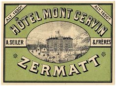 an old german label for a hotel