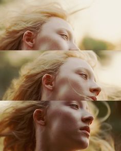 two women with hair blowing in the wind and one woman's face partially obscured