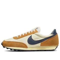 (WMNS) Nike Daybreak SE 'Coconut Milk Midnight Orange' DV1746-142 - KICKS CREW Nike Dbreak, Nike Daybreak, Nike Shoes Women Fashion, Nike Air Pegasus, Marathon Running Shoes, Round Toe Heels, Midnight Navy, Running Shoes Sneakers, New Nike