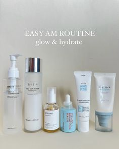 My am routine for most mornings 🤍 Save for later! ☁️  Skincare only works if you’re consistent. In the mornings I am usually in a rush and don’t have the time to do many steps. So I gathered these products that work for me and are easy to uphold. 🤍 Am Routine, Combination Skin Care Routine, Face Skin Care Routine, Beauty Makeup Tutorial, Healthy Skin Tips, Skin Care Kit