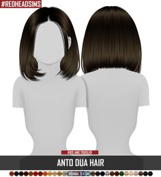 an image of two female mannequins with short hair and bangs on them