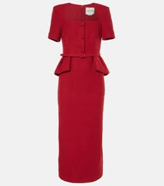 Luxury Fitted Dress With Belt, Red Belted Dress For Work, Red Fitted Belted Dress, Elegant Red Belted Midi Dress, Fitted Red Belted Dress, Elegant Red Belted Dress, Red Belted Midi Dress, Chic Red Belted Midi Dress, Formal Red Belted Midi Dress