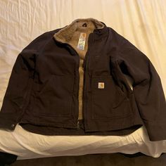 This Has Never Been Worn, But Tags Were Removed. Carhartt Weathered Duck Wildwood Jacket For Ladies, Brown Carhartt Jacket, Womens Carhartt, Carhartt Hooded Jacket, Brown Fleece-lined Outerwear For Outdoor, Carhartt Women, Canvas Jacket