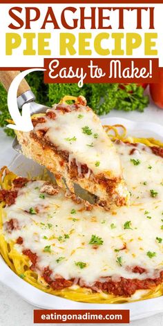 spaghetti pie recipe is easy to make