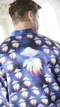 Magic Mushroom Short Festival Mens Kimono Clothing Trippy Cape - Etsy