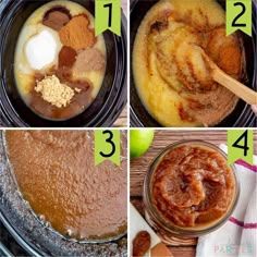 the steps to make an apple pie in a crock pot with cinnamon and sugar