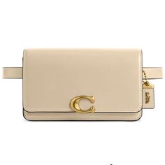 Coach Bandit Refined Leather Belt Bag Luxury Belt Bag With Branded Hardware For Everyday Use, Chic Belt Bag For Travel, Chic Satchel With Branded Hardware For Everyday Use, Chic Satchel With Branded Hardware For On-the-go, Elegant Coach Shoulder Bag For Everyday, Elegant Beige Belt Bag For Travel, Elegant Satchel With Branded Hardware For On-the-go, Designer Belt Bag With Branded Hardware For Everyday, Elegant Satchel Belt Bag For Everyday Use