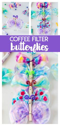 coffee filter butterfly craft for kids to make