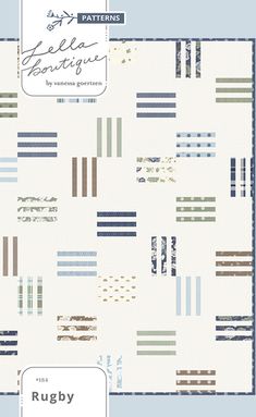 an image of a white and blue pattern with words on it, including the word rugby