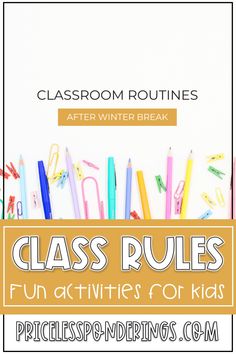 classroom rules for kids to use with their writing materials