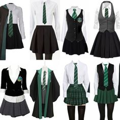 Slytherin Uniform, Harry Potter Uniform, Tom Marvolo Riddle, Slytherin Clothes, Slytherin Outfit, Slytherin Fashion, Hogwarts Uniform, Stile Harry Potter, Hogwarts Outfits