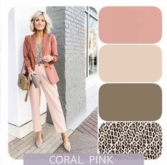 Spring Outfits Colourful, Light Pink Pants Outfit Casual, Blush Pink Outfits Ideas Color Combos, Light Spring Color Combinations, Light Spring Outfit Ideas, Yellow Outfit Color Combos, Soft Autumn Work Outfits, Light Pink Color Combinations Outfit, Soft Autumn Spring Outfits