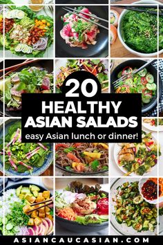 Low Calorie Asian Salad, Asian Salad Ideas, Sushi Salad Recipe, Korean Salads, Healthy Asian Meals, Healthy Asian Salad, Chinese Noodle Salad, Japanese Salads, Asian Salad Recipes