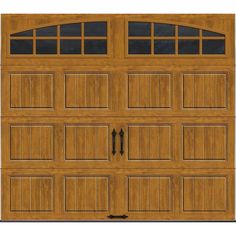 an image of a wooden garage door