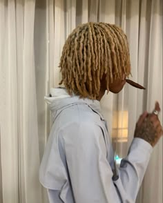 Dreads Styles Black, Dread Colors, Rich Amiri, Dyed Dreads, Dread Ideas, Loc Colors, Colored Dreads, Dyed Locs, Short Dreadlocks Styles