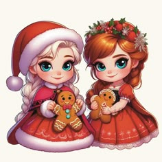 Disney Princess Christmas, Christmas Princess, Holiday Png, Elsa And Anna, Princess Elsa, Gingerbread Cookie, Princesa Disney, Baby Princess, Disney Princesses