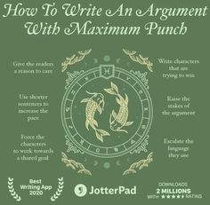 how to write an argument with maximum punch info graphic by jotterpadd com