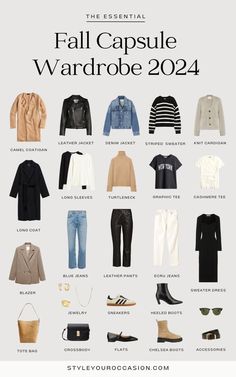 The Essential 2024 Fall Capsule Wardrobe + Cute Fall Outfit Ideas. Build the perfect neutral fall capsule wardrobe for 2024 using our fall style guide! We’ve got all the essentials for a chic and effortless fall look, along with 20+ cute and casual fall outfits for women. A capsule wardrobe makes it easy to create a stylish look with endless every day and autumn outfit choices. Click through for the full neutral fall fashion guide. Autumn Fashion Capsule, London Fashion Autumn 2024, Scandanavian Woman Style, Fall Casual Dressy Outfits Women, Autumn Staple Wardrobe, How To Build A Fall Capsule Wardrobe, Fall London Outfits 2024, Autumn Outfits Inspo 2024, Autumn 2024 Outfits Women