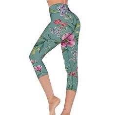 Season:Summer,Spring,Winter; Fabric:Milk Fiber; Look After Me:Washable,Wet and Dry; Gender:Women's; Activity:Gym Workout,Fitness,Running; Clothing Type:Capri Leggings; Elasticity:High Elasticity; Function:Breathable,Comfy,Tummy Control,Butt Lift,Soft; Waistline:High Waist; Pattern:Floral; Brand:21Grams; Sports Clothing Sub Category:Yoga Pants; Listing Date:05/13/2021; EU Size:; UK Size:; US Size:; Waistline:; Print Type:3D Print; Outseam:null; Leg Opening:null; Waist:null; Thigh Width:null Running Clothing, Activity Gym, Winter Running, Sport Outfit Woman, Sports Activewear, High Waist Yoga Pants, Fitness Gym Workout, Workout Running, Summer Sports