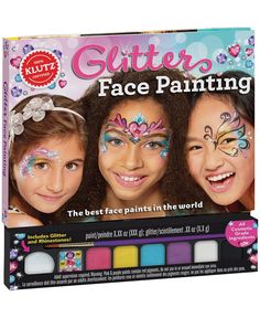 Glitter Face Painting Glitter Face Painting, Glitter Face Paint, Cool Face Paint, Professional Face Paint, Makeup Kit For Kids, Face Paint Kit, Face P, Arts And Crafts Kits, Painting Skills