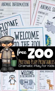 zoo themed play printables for kids