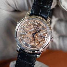 F.P.Journe Official on Instagram: “The sapphire dial on the F.P.Journe Répétition Souveraine reveals the minute repeater’s mechanism, the second most demanding complication…” Gentleman Aesthetic, Gongs, Dream Jewelry, Watches Jewelry, Jaeger Watch, Time Piece, Gentleman, Wrist Watch