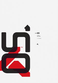 an image of the letter u in black and red