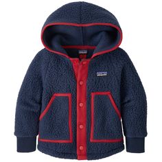 evo.com | Patagonia Fleece Jackets > Put on the Patagonia Retro Pile Jacket and enjoy the feeling of double-sided recycled polyester fleece against your skin, keeping the warm air close to your body for insulation during your favorite outdoor activities. It even has slight gnome styling for extra cuteness. Fair Trade Certified | Kid's Patagonia Retro Pile Jacket Little 2021 - 12M Blue | Polyester 2nd Birthday Gift Ideas, Vision Board Baby, Patagonia Retro Pile Fleece, Star Wars Plush, Patagonia Retro Pile, Patagonia Baby, Boys Winter Clothes, Baby Patagonia, Patagonia Retro