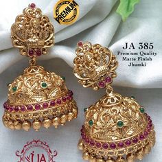 Gold Buttalu Designs, Buy Earrings Online, Gold Jhumka