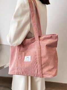 Corduroy Tote Bag, Sac Diy, Diy Bag Designs, It Bag, Tote Bags Sewing, Bags For Teens, Style Preppy, Patchwork Bags, Fabric Bags