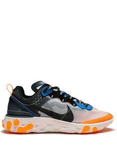 Nike React Element 87, Black Thunder, Nike T, Team Blue, Nike React, Nba Teams, Hot Sneakers, Blue Sneakers, Sneakers Grey