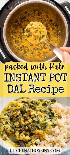 the instant pot dali recipe is ready to be eaten and put in an instant pot