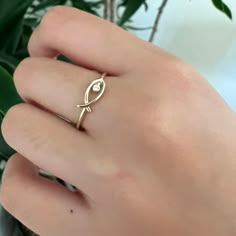 14k Solid Gold Fish Ring, Real Gold Ichthys Ring, Fish Ichthus,, Christian Fish Ring, Confirmation Ring with premium grade D Color (colorless) VS/SI clarity moissanite. 💙 Our jewelry is handcrafted with love and great care at San Francisco Bay! 💙 You will receive them exactly as pictured. We don't use any filters, all photos are authentic and unedited. 💙 The ring material is 14k Solid gold, should not be confused with gold plating or filling. It won't tarnish or fade over time. 💙 We're offer Fish Rings Jewelry, Christian Ring, Elegant 14k Gold Fish-shaped Jewelry, Christian Rings, Pisces Ring, Fish Ring, Fishing Bracelet, Fish Jewelry, Authentic Jewelry