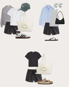 Sporty Outfit Inspiration, Summer Style Minimalist, Minimalist Athletic Wardrobe, Minimalist Sporty Style, Casual Summer Capsule Wardrobe 2023, Capsule Wardrobe Sporty Casual, Minimalist Style Outfits Summer, Athleisure Capsule Wardrobe 2023, Summer Outfits Sporty Casual