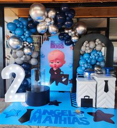 Cierre de piso personalizado,panel ovalado ,panel tipo U , acrílico , tarima ,mesas desmontables Babyboss Birthday Theme, Boss Baby Birthday Party Boy Decorations, Boss Baby 1st Birthday Boy, Boss Baby Decoration, Boss Baby Decorations 1st Birthday, Boss Baby Birthday Theme