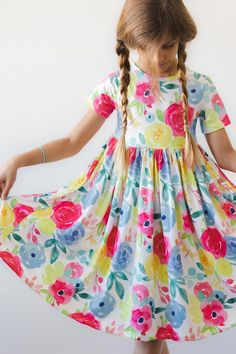 Rosie S/S Twirl Dress-Mila & Rose ® Dress For School, Mila Rose, Girls Maxi Dresses, Rose And Rosie, Childrens Clothing Boutique, Girls Boutique Clothing, Kids Boutique Clothing, Getting Dressed, Twirl Dress