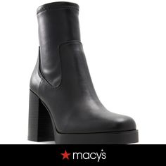 in stock Platform Block Heels, Womens Ankle Boots, Black Booties, Block Heels, Bootie Boots, Going Out, Ankle Boots, Pick Up, In Store