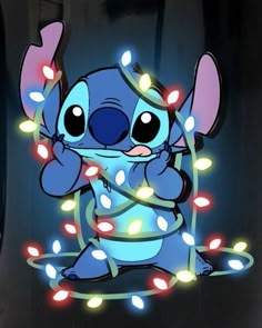 an image of a cartoon character with christmas lights