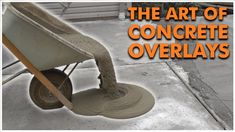 the art of concrete overlays is featured in this advertisement for an outdoor project