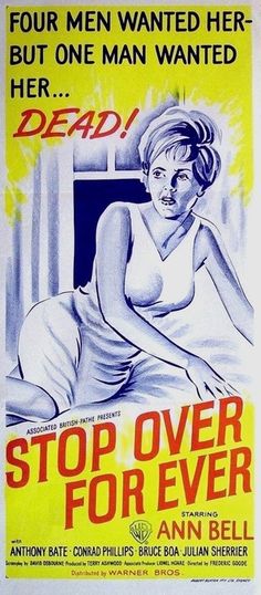 an old movie poster with a woman in bed