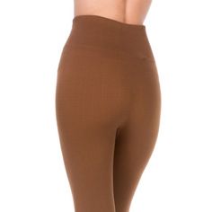 Super Soft High Waist Fleece Leggings With Thick Wide Band 92% Polyester 8% Spandex One Size Comfortable To Wear Daily Brown High Waist Yoga Leggings, High Waist Brown Yoga Leggings, High-waist High-stretch Brown Leggings, Brown Stretch Full-length Yoga Pants, Brown Compressive Leggings For Yoga, Cross Leggings, Mesh Panel Leggings, Gymshark Leggings, Panel Leggings