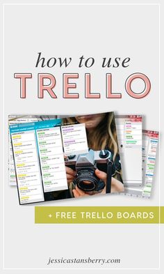 How to Use Trello | Jessica Stansberry Project Management Tools, Business Systems, Business Organization, Time Management Tips, Management Tips, Business Tools, Business Management, Social Media Tips